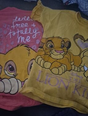 Disney Yellow & Coral Lion King Graphic Tee Set